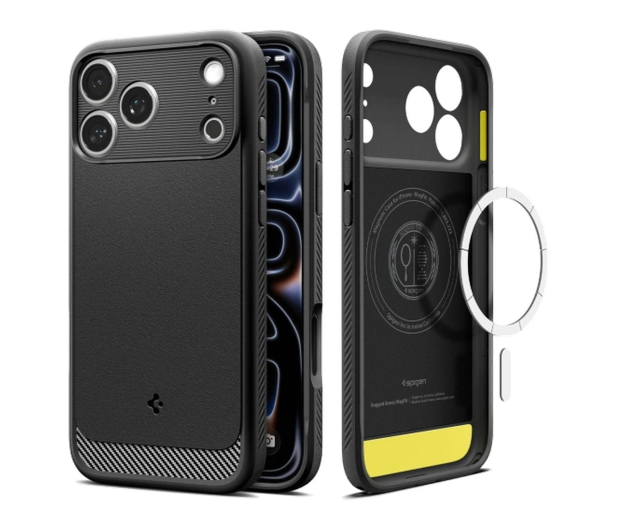 Spigen Rugged Armor MagSafe do iPhone 18 Pro/17 Pro (matte black) - 1586456 - zdjęcie 2